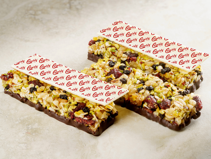 Cesarin - application - nutritional bar with dried fruit